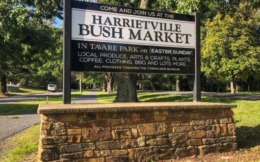 Harrietville Bush Market Road Sign
